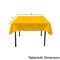 Polyester Poplin Square Tablecloth 52 x 52 Inch Wrinkle and Stain Resistant Linen